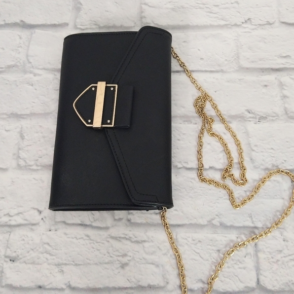 Aldo black leather envelope crossbody bag - Picture 9 of 10